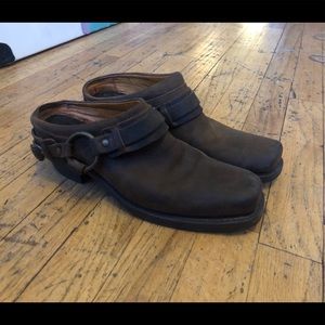Frye Belted Harness Moto Mules